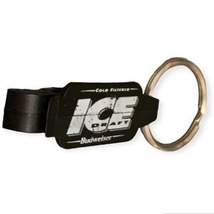 🔴 Vintage Budweiser Bud Ice Light Keychain Fob Bottle Cap Opener 4” L